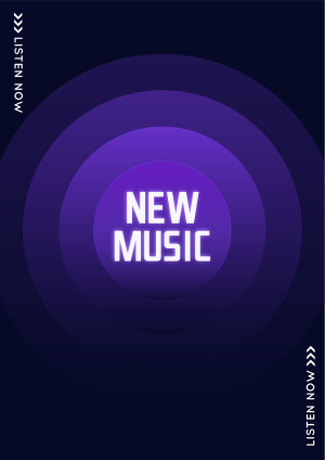New Music Button Flyer Image Preview