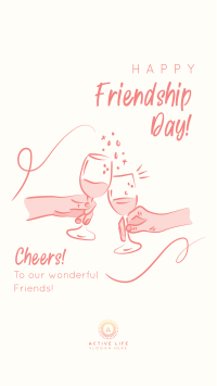 Friendship Day Cheers Facebook story Image Preview