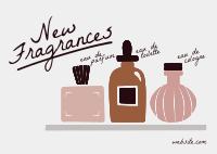 French Fragrance Postcard Design