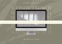 Minimalist Website Launch Postcard Design