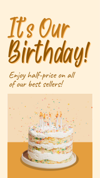 Business Birthday Greeting Facebook Story Design