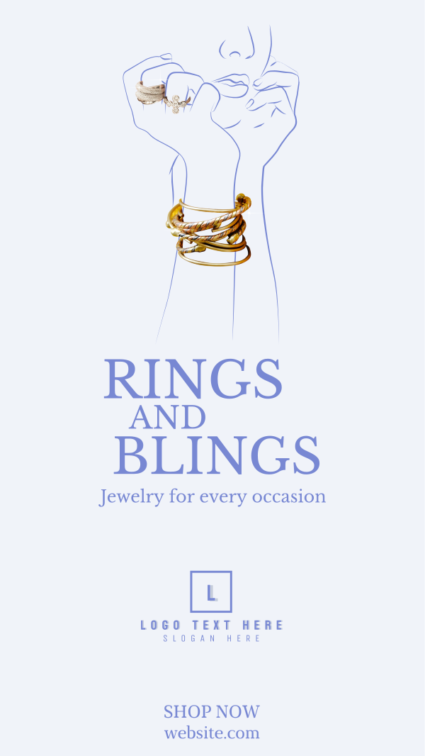 Rings and Blings Instagram Story Design Image Preview