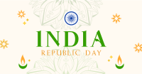 Decorative India Day Facebook Ad Design