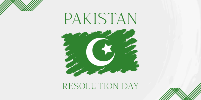 Pakistan Day Brush Flag Twitter post Image Preview