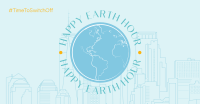 Earth Hour Lineart Facebook Ad Design