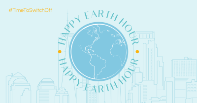 Earth Hour Lineart Facebook ad Image Preview