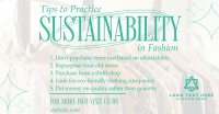 Sustainable Fashion Tips Facebook Ad Design