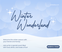 Winter Wonderland Facebook Post Design