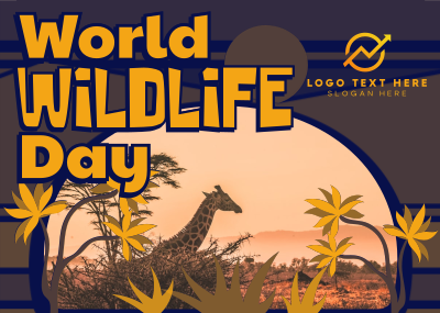 Modern World Wildlife Day Postcard Image Preview