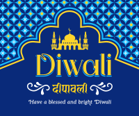 Blessed Bright Diwali Facebook Post Design