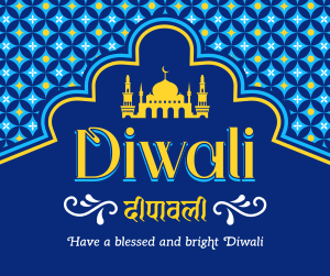 Blessed Bright Diwali Facebook post Image Preview