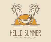 Hot Summer Greeting Facebook Post Design