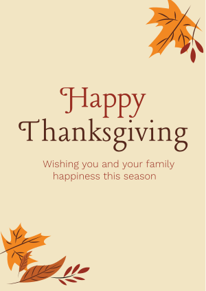 Happy Thanksgiving Poster Image Preview