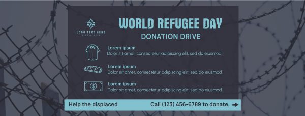 World Refugee Day Donation Drive Facebook Cover Design Image Preview