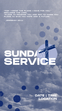 Textured Sunday Service Facebook Story Design