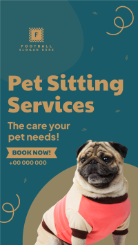Puppy Sitting Service Facebook Story Design