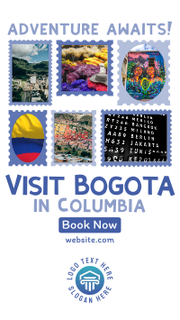 Travel to Colombia Postage Stamps YouTube short Image Preview