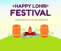 Lohri Celebration Facebook Post Design