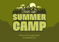 Summer Camp Postcard Design