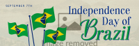 Minimalist Independence Day of Brazil Twitter Header Design