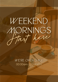 Cafe Opening Hours Flyer Design
