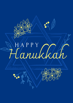 Hanukkah Star Greeting Poster Image Preview