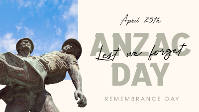 Anzac Day Soldiers Facebook event cover Image Preview