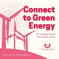 Green Energy Silhouette Instagram Post Design