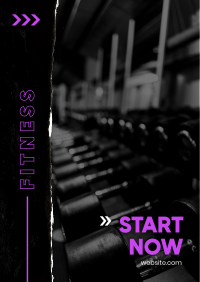 Fitness Starts Now Poster Design