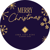 Merry Christmas Snowflake Instagram Profile Picture Design