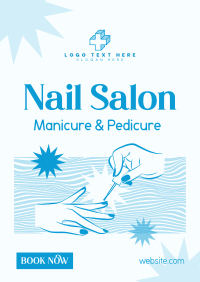 Groovy Nail Salon Flyer Design