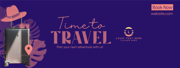 Time to Travel Facebook Cover Design Image Preview