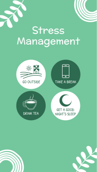 Stress Management Tips Instagram Story Design