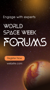 Space Week Forums YouTube Short Design