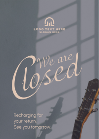 We're Closed Flyer Design