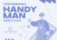 Professional Handyman Postcard Image Preview