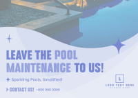 Pool Maintenance Service Postcard Image Preview