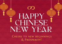 Lantern Chinese New Year Postcard Design