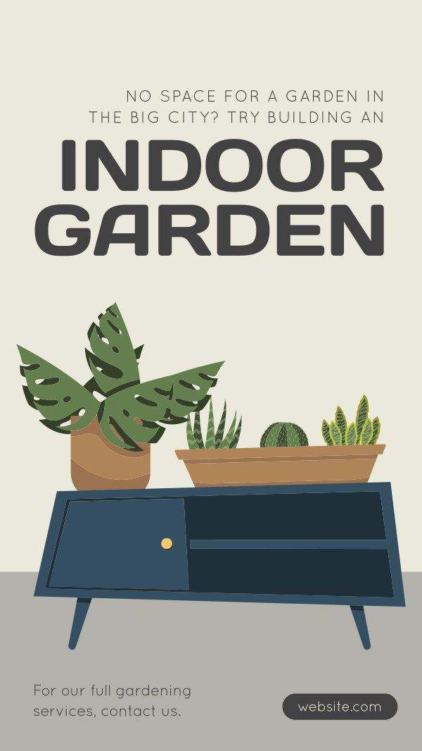 Indoor Garden Facebook Story Design Image Preview