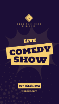 Live Comedy Show Instagram Story Design