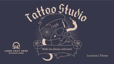 Skull Snake Tattoo Facebook event cover Image Preview