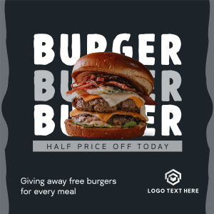 Free Burger Special Linkedin Post Image Preview