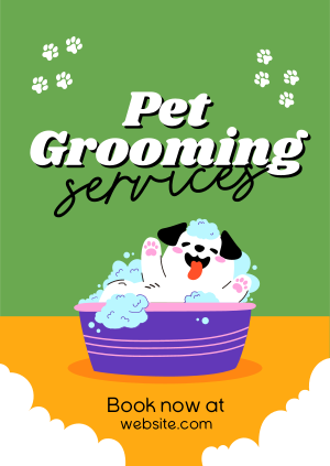 Dog Bath Grooming Poster Image Preview