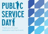 Minimalist Public Service Day Reminder Postcard Image Preview