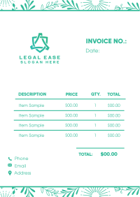 Floral Invoice Image Preview