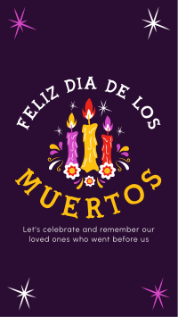 Candles for Dia De los Muertos Instagram Story Design