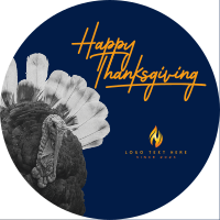 Thanksgiving Turkey Peeking Instagram Profile Picture Design