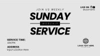 Sunday Worship Service Facebook Event Cover Design