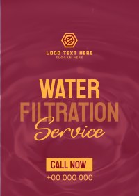 Water Filtration Service Flyer Design