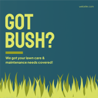 Bush Lawn Maintenance Instagram Post Design
